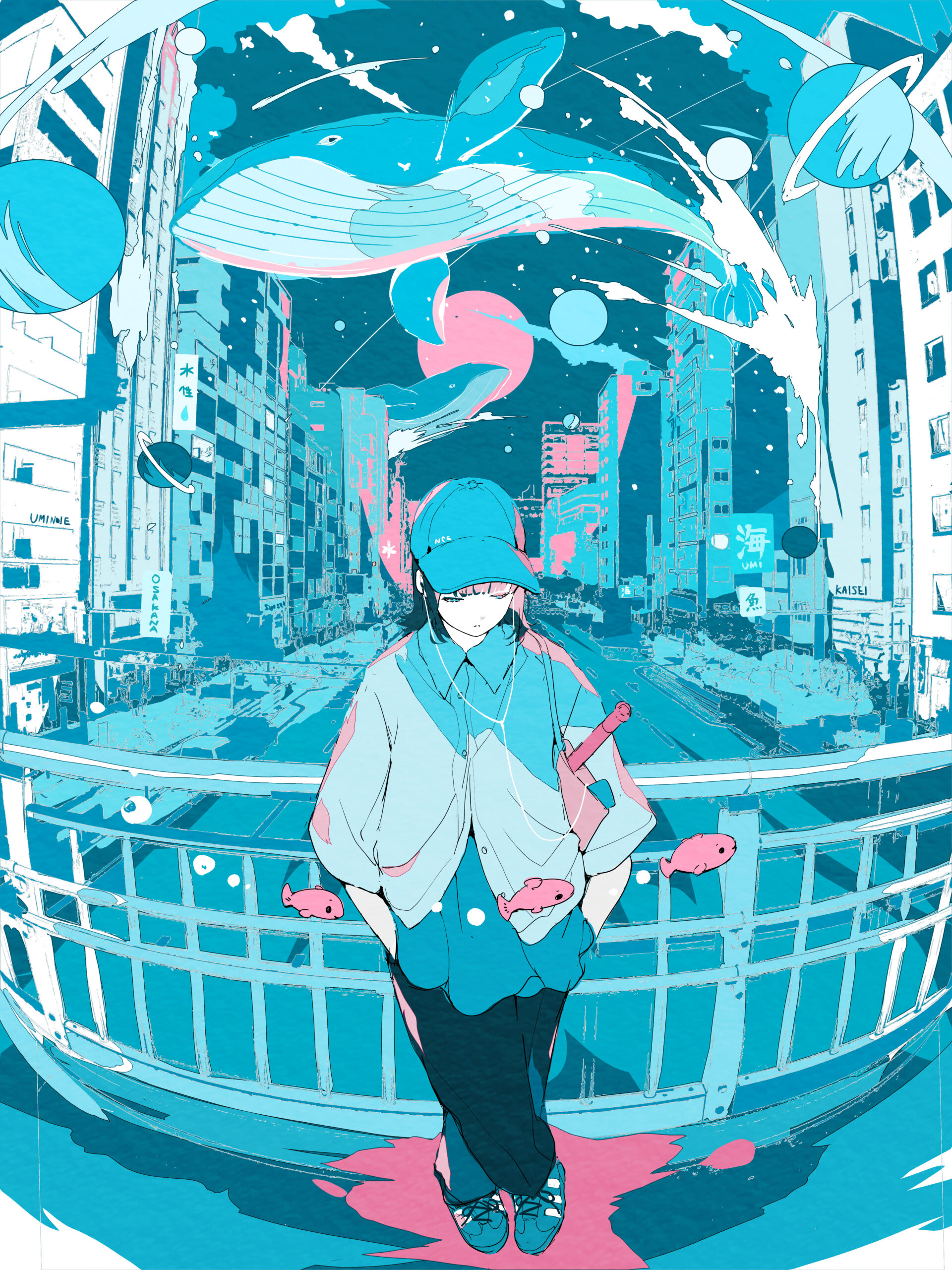 #23 東京都幻想区・海星町中央通り-夜。