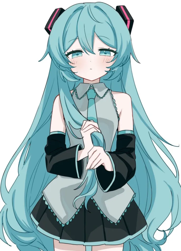 #30 髪の毛ストレートミク